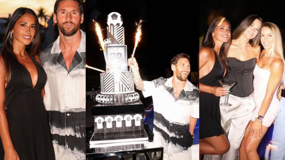 La megafiesta de Messi por sus 38 años: los looks de Antonela Roccuzzo y Sofi Balbi