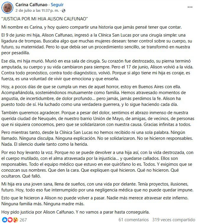 Foto captura de Facebook