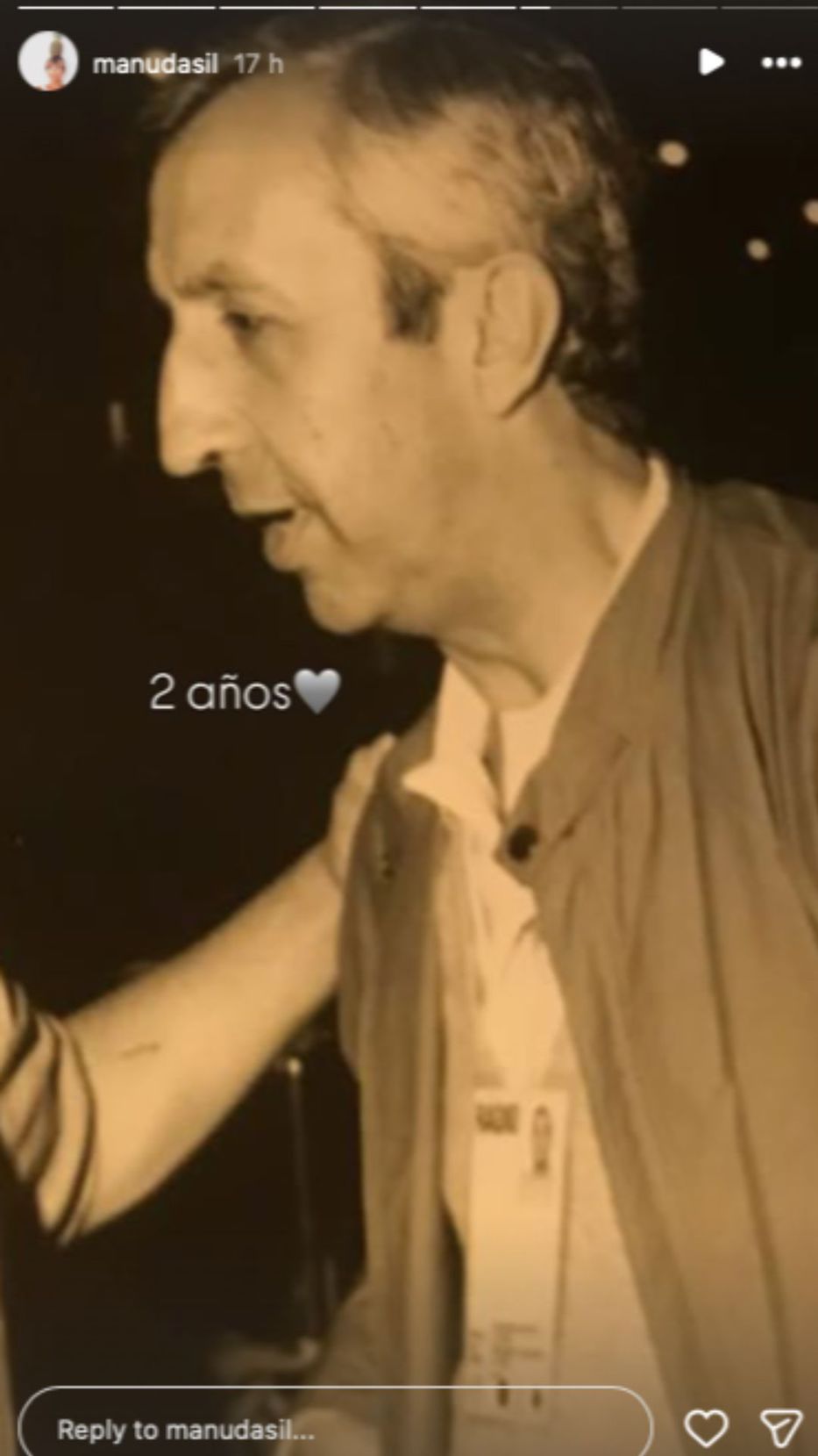 Foto: Historias de Instagram/ @manudasil