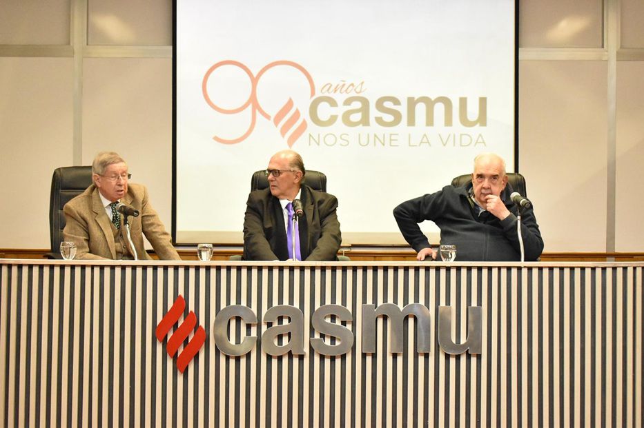 Dr. Antonio Turnes, Dr. Raúl Germán Rodríguez y Dr. Alberto Grille. Foto: cedida a Montevideo Portal