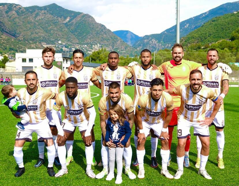 José Cortaberría jugando para UE Engordany de Andorra. Foto: Cedida a FútbolUy