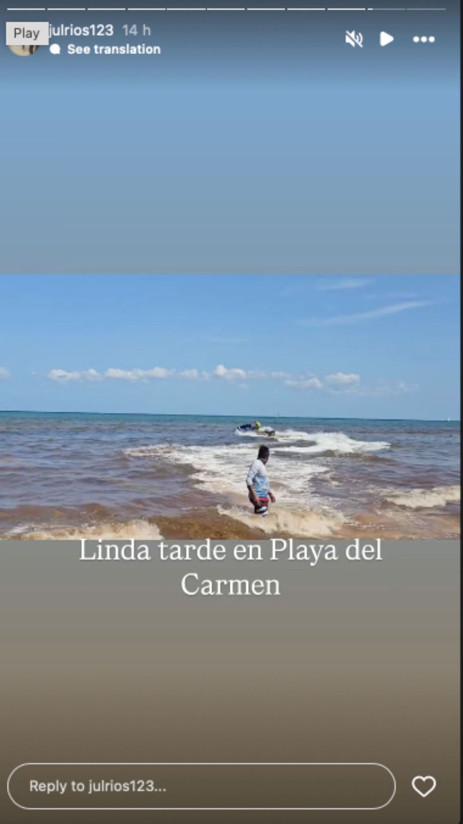 Foto: Historias de Instagram/ @julrios123