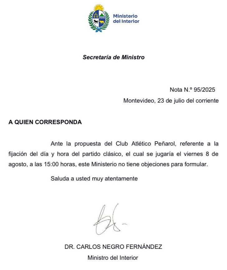 La nota de Carlos Negro