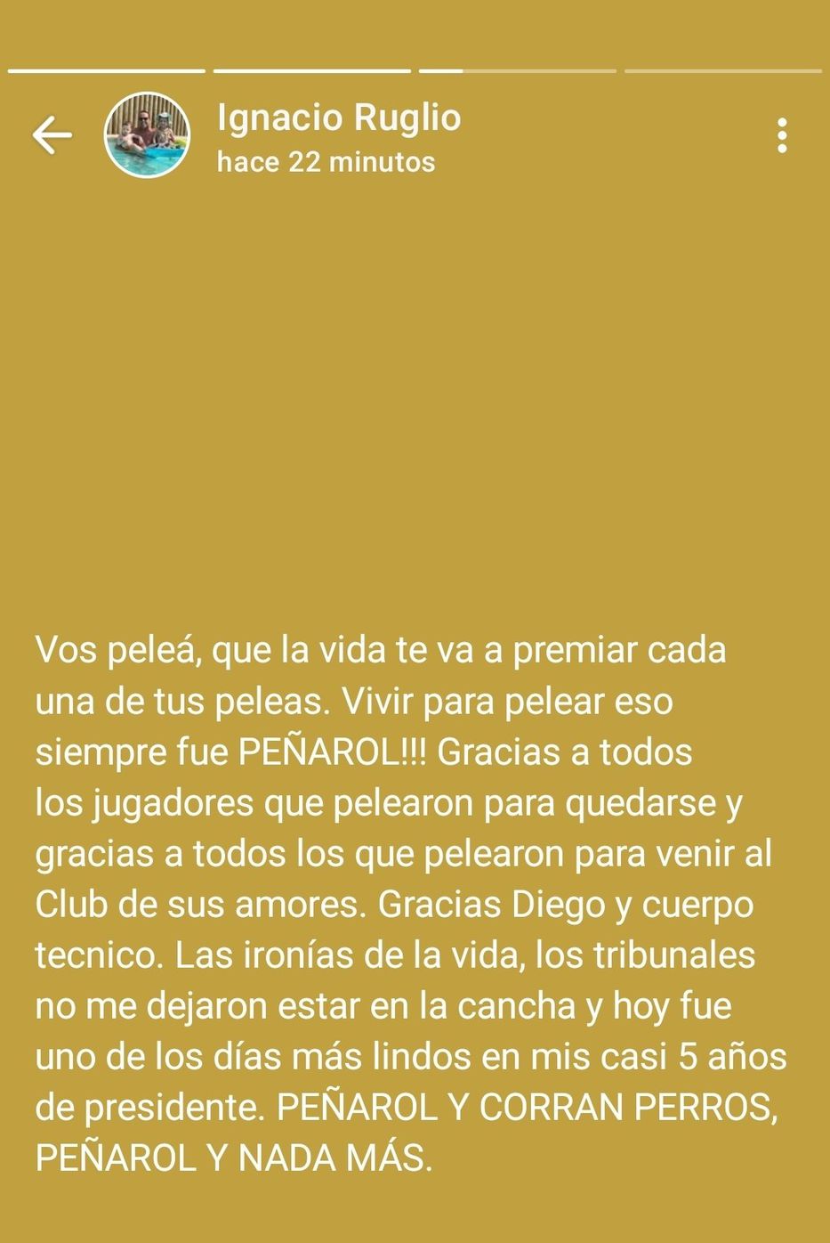 estado de WhatsApp / Ignacio Ruglio