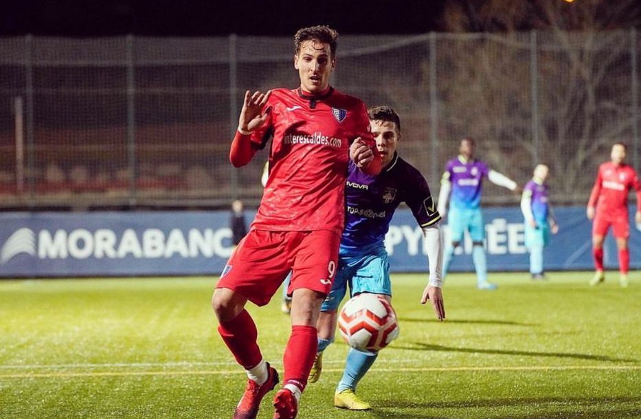 Bruno Lemiechevsky jugando en Inter Escaldes de Andorra. Foto: Instagram @brunolm24