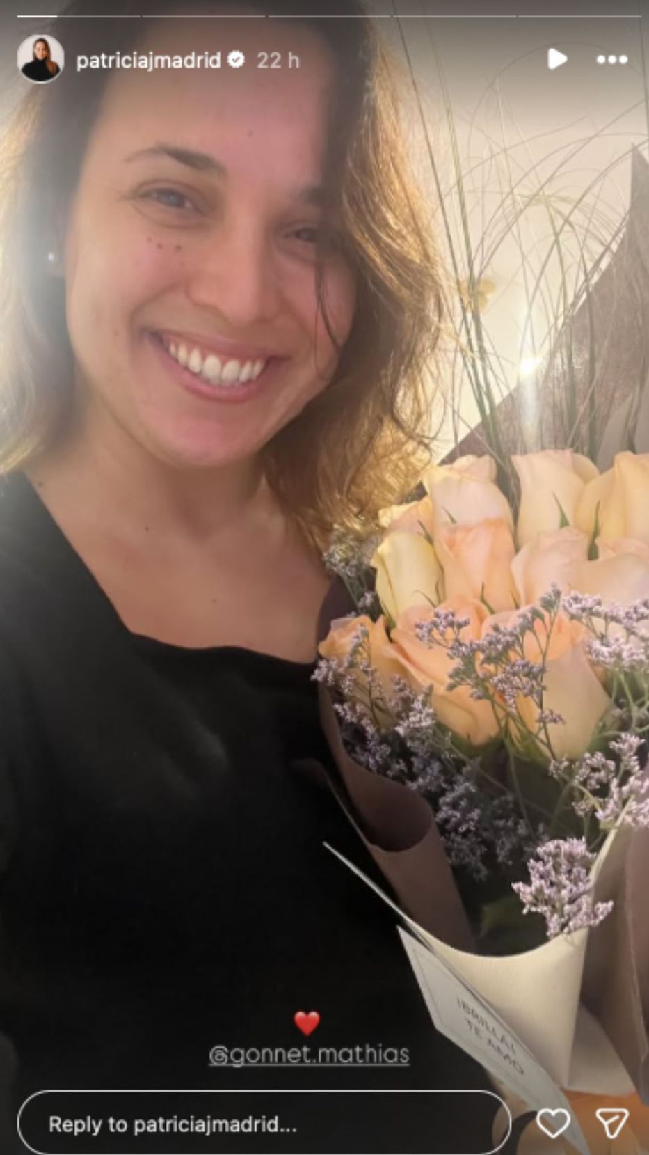 Foto: Historias de Instagram/ @patriciajmadrid