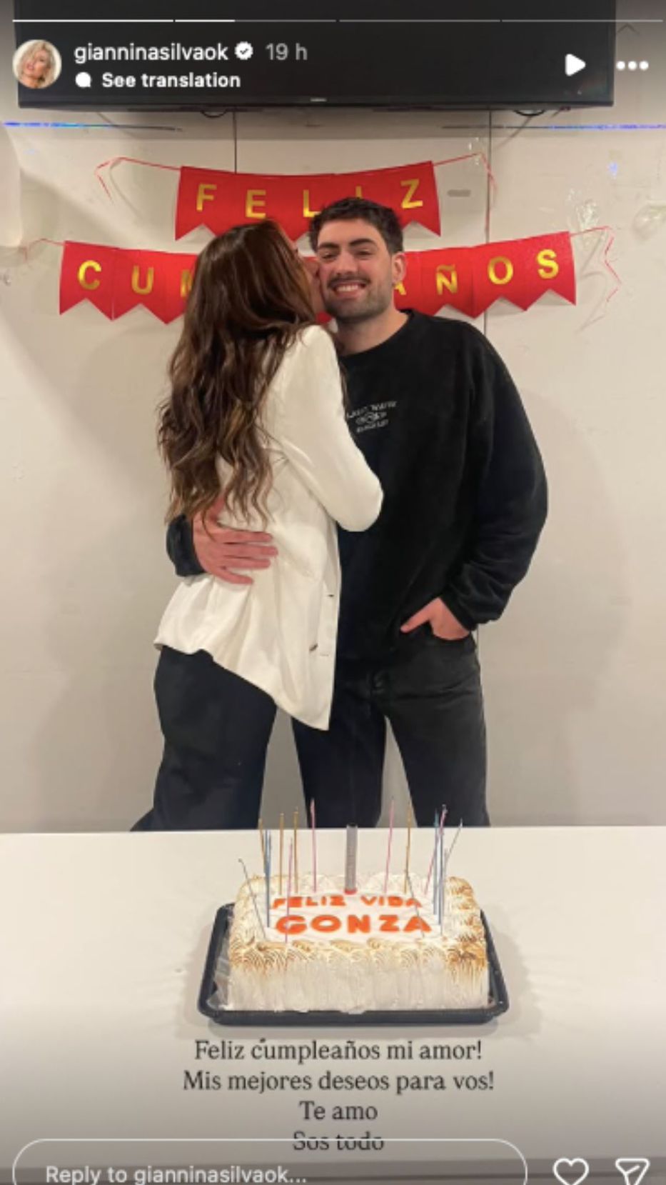 Foto: Historias de Instagram/ @gianninasilvaok