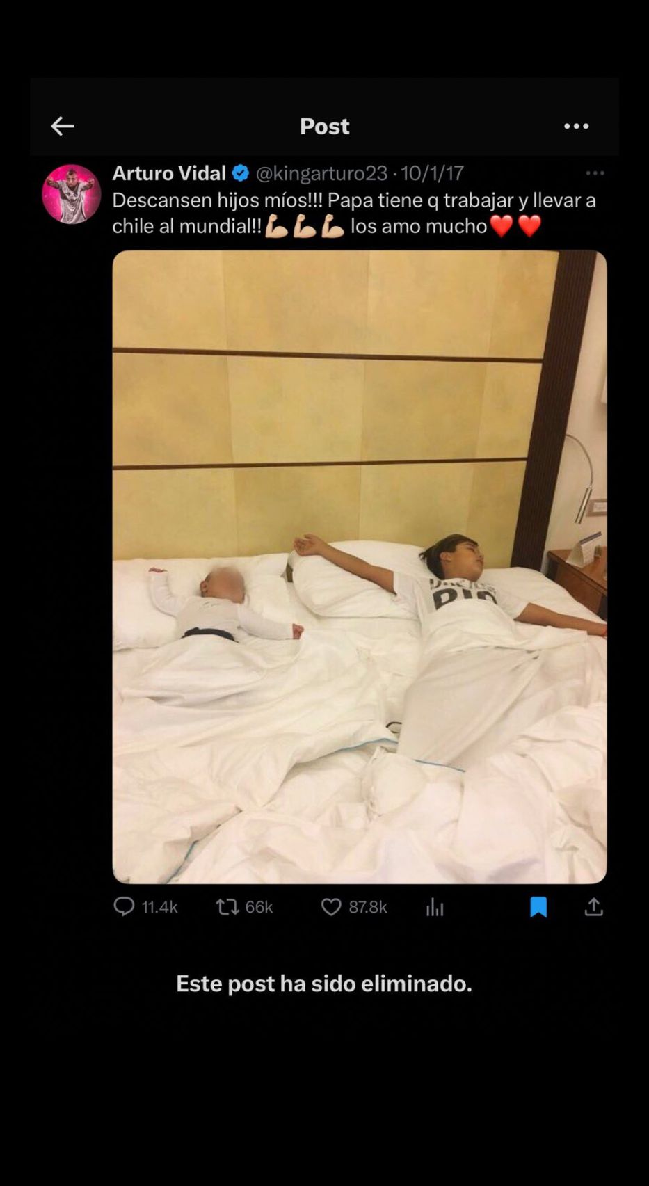 Tuit de Vidal en las Eliminatorias al Mundial 2018