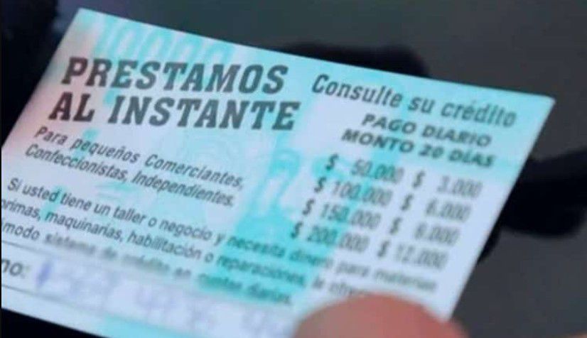 Folleto repartido por los prestamistas. Foto vía Marcos Pereira / Radio Tacuarembó