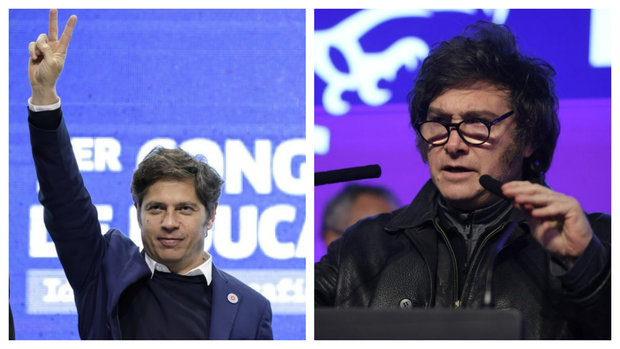 Foto: Axel Kiciloff en X y Juan Ignacio Roncoroni/EFE