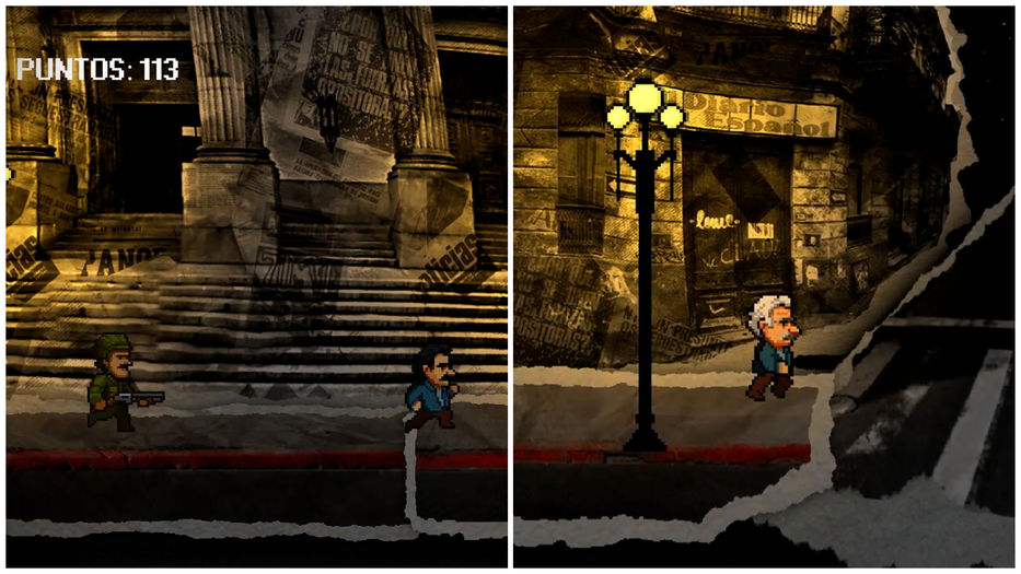 Capturas de pantalla del “Pepe Mujica Simulator”, donde se ven dos skins del expresidente, una de pelo negro —más joven— y otra de pelo blanco —más viejo—. Fotos: cedidas a Montevideo Portal.