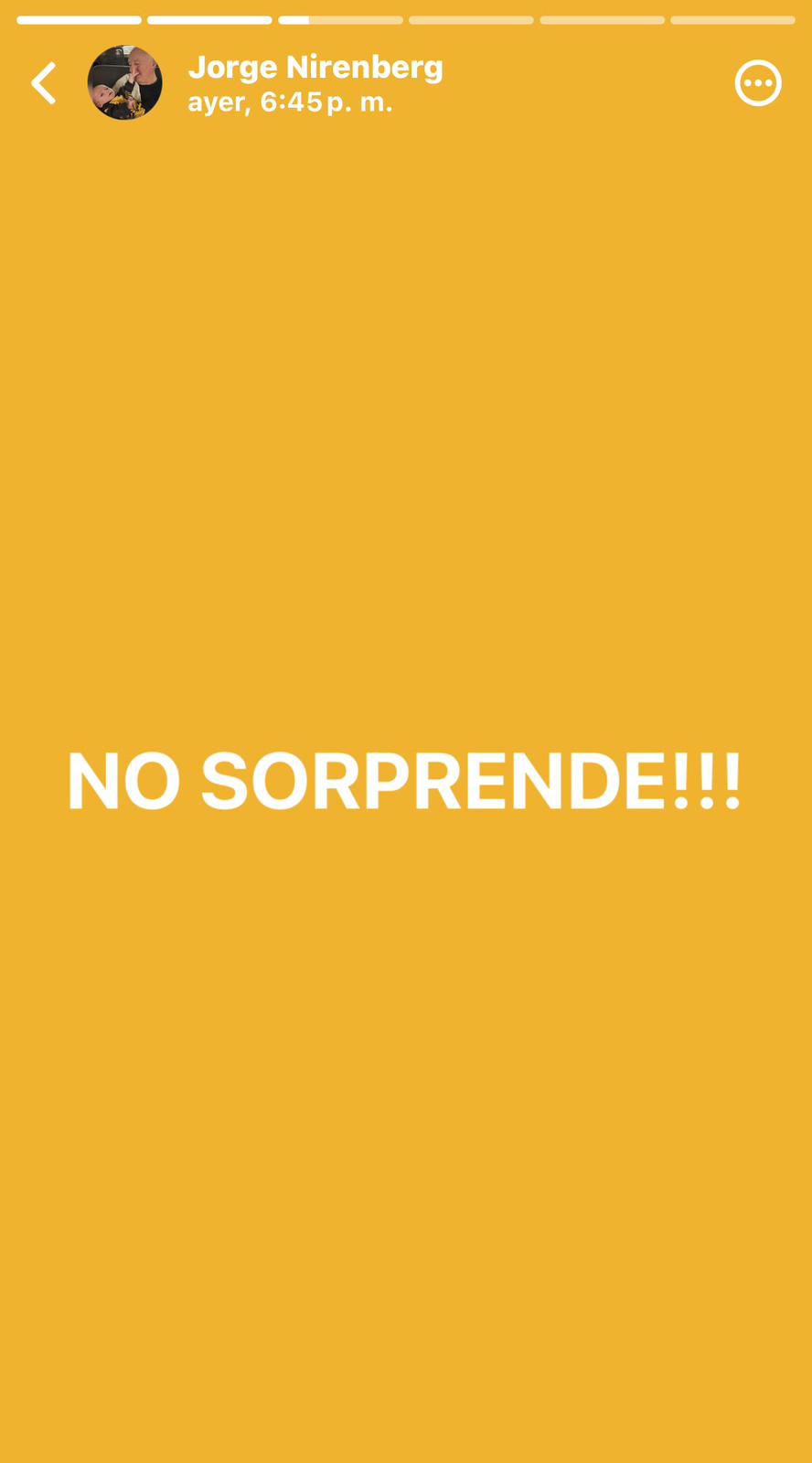 estado de WhatsApp / Jorge Nirenberg