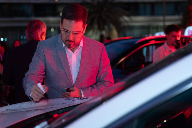 Federico Paz dejando su huella en el nuevo Nissan Kicks. Foto: javier Noceti