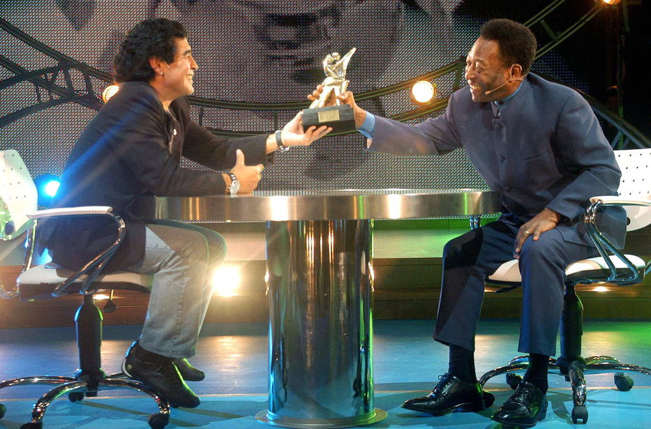 Diego Maradona y Pelé en 