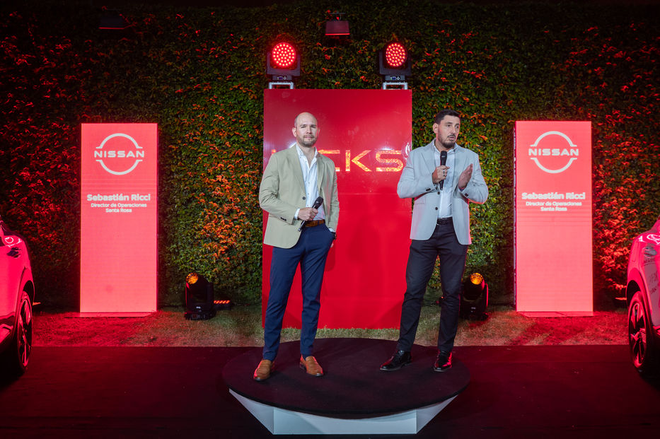 Diego Suárez y Sebastián Ricci presentaron el nuevo Nissan Kicks. Foto: Javier Noceti