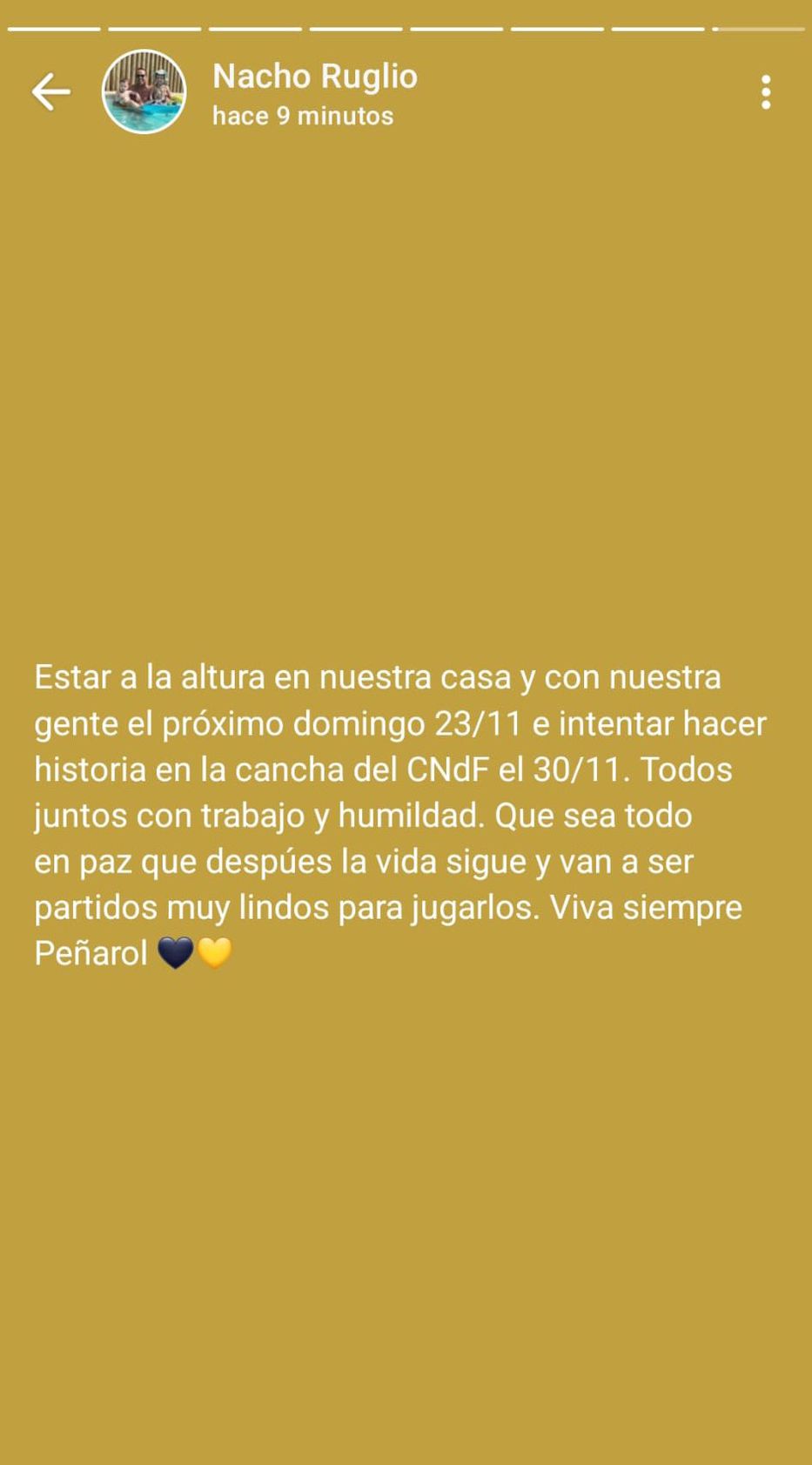 estado de WhatsApp / Ignacio Ruglio