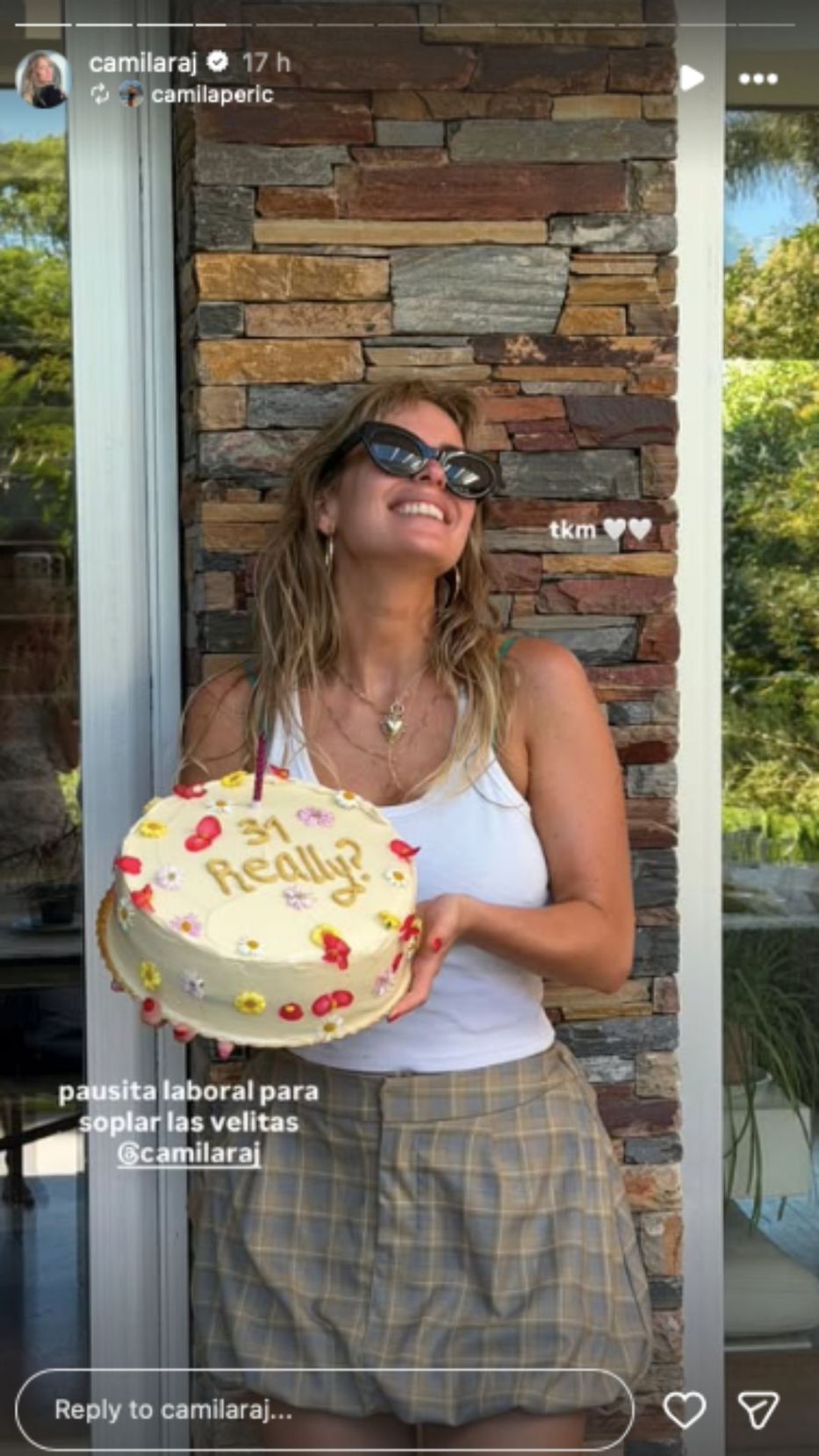 Foto: Historias de Instagram/ @camilaraj