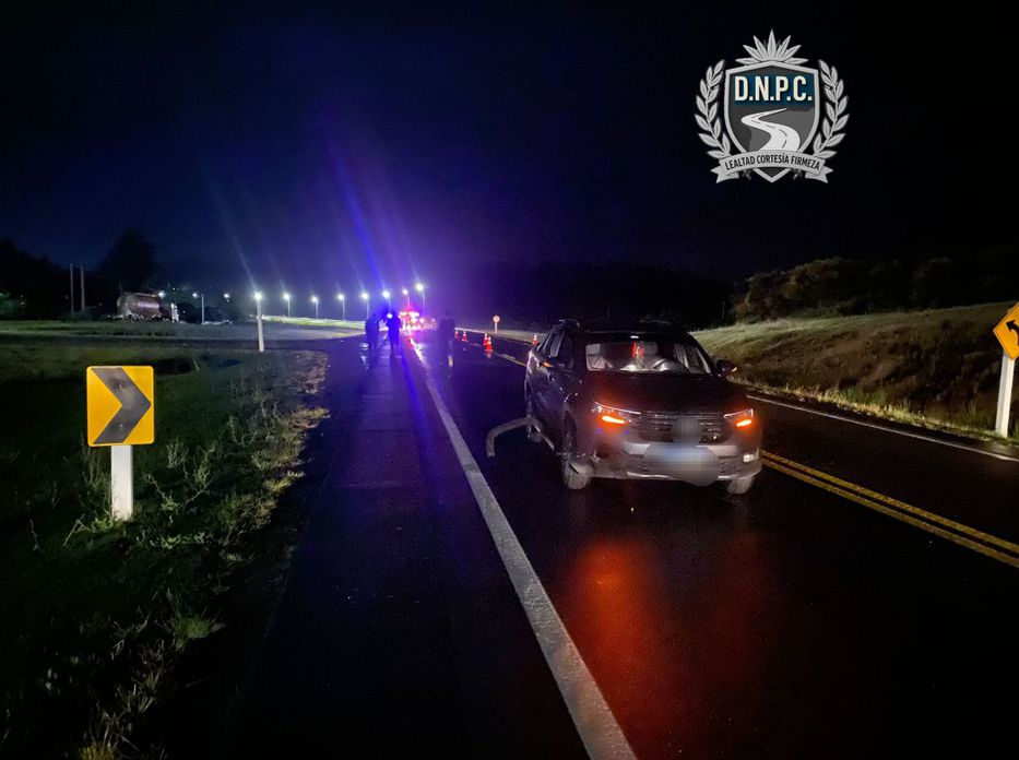 Accidente en ruta 8. Policía Caminera