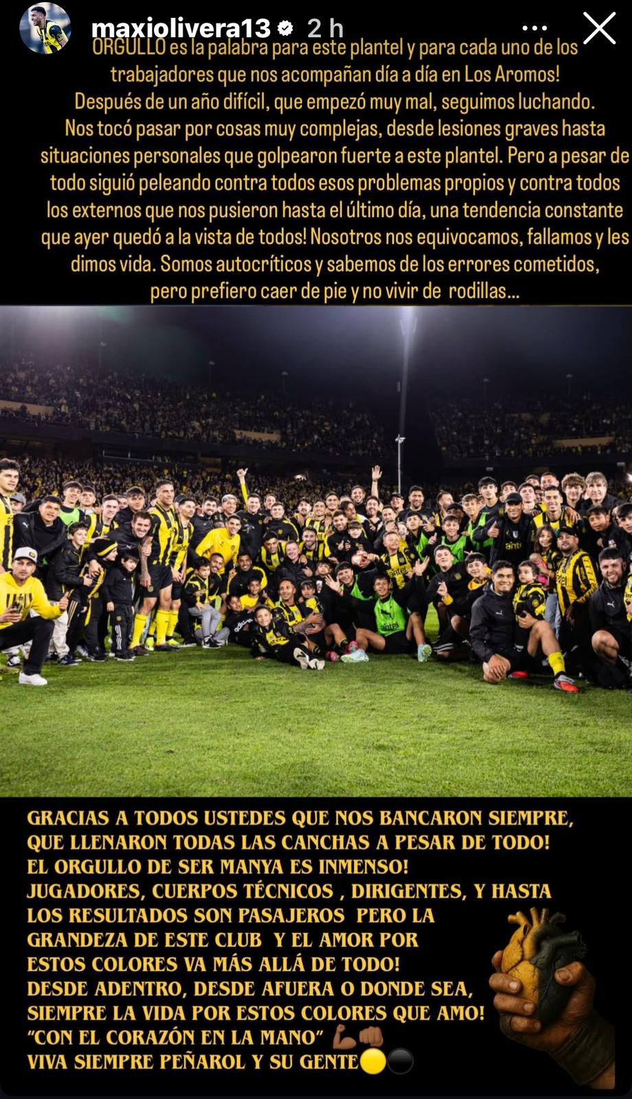 Historia de Instagram / Maxi Olivera