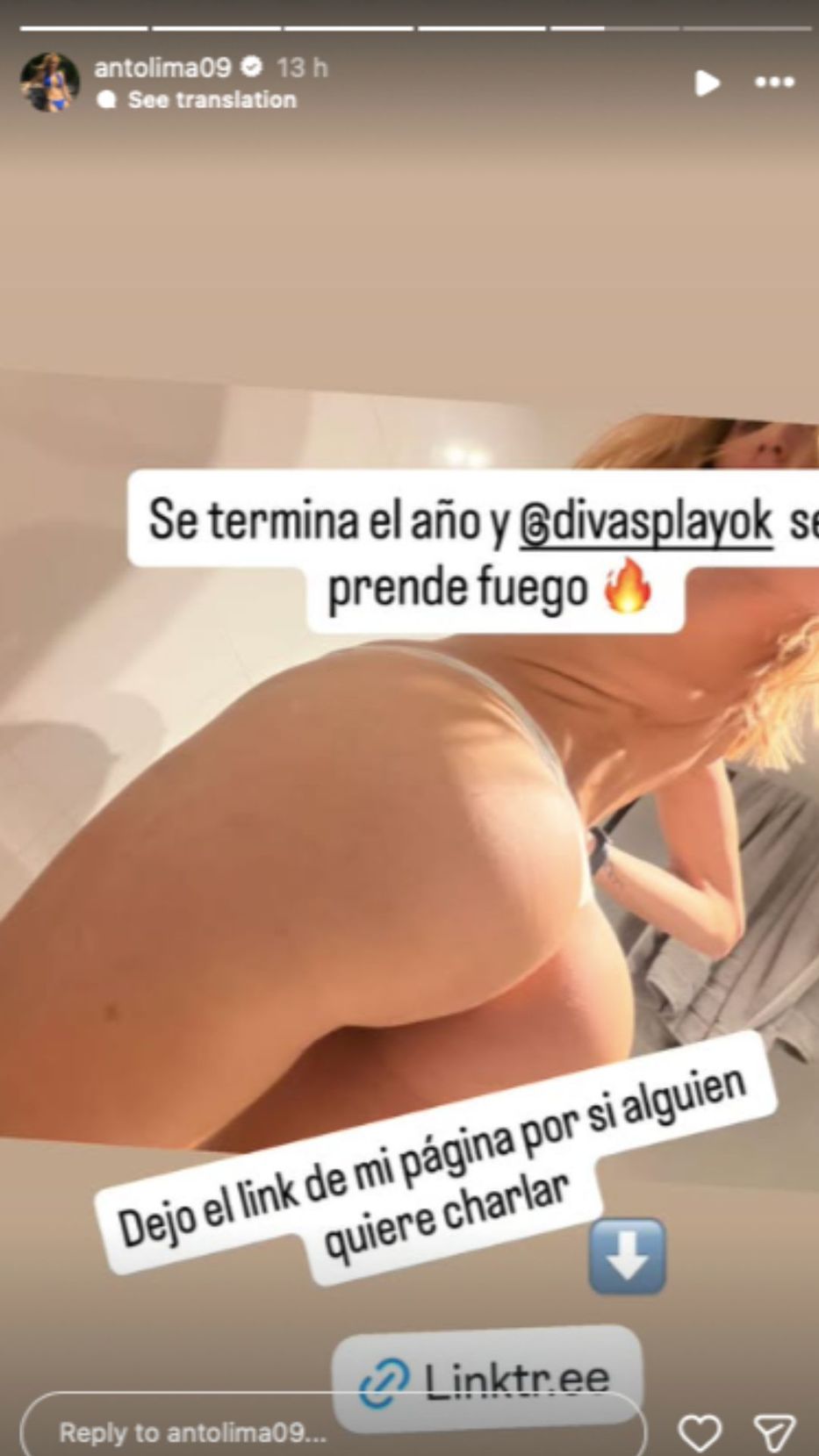 Foto: Historias de Instagram/ @antolima09