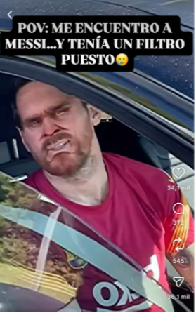 Influencer español se topa con Messi y arruina la foto por culpa de un filtro