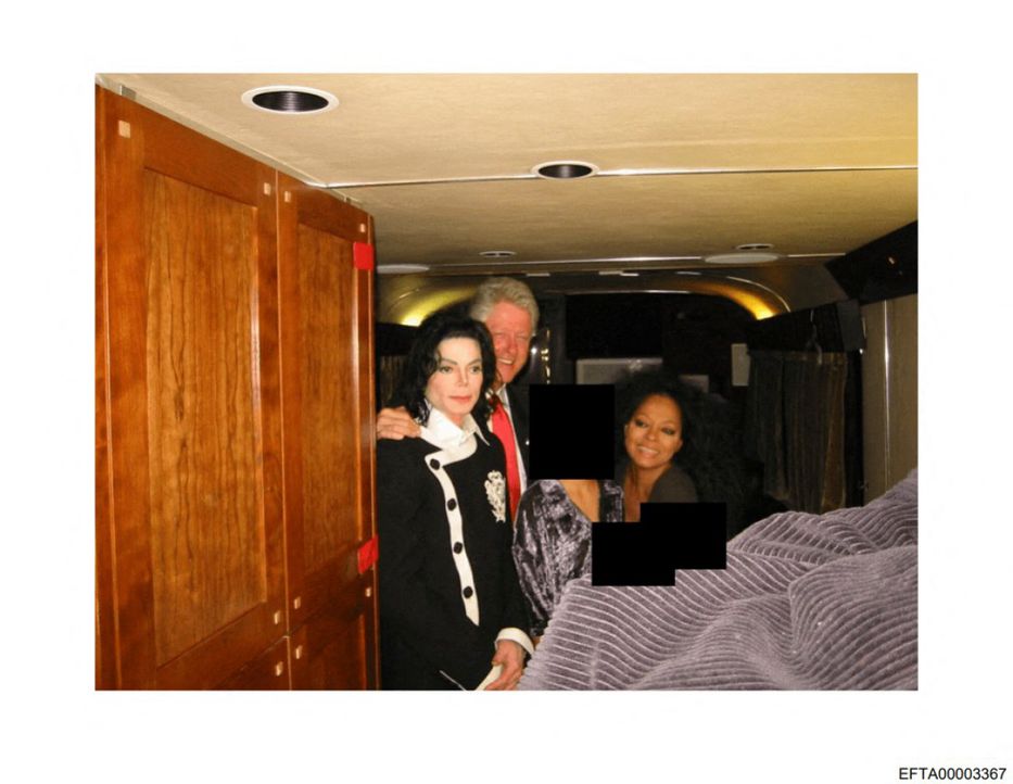 Michael Jackson, Bill Clinton y Diana Ross. Foto: AFP.