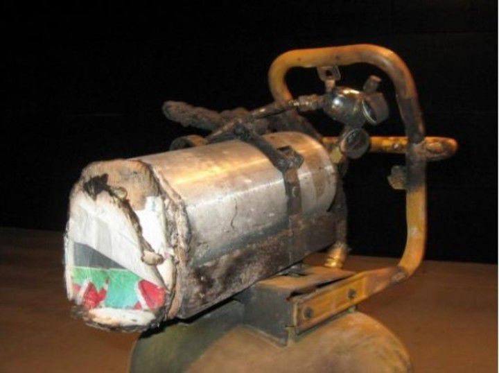 El lanzallamas de Pardo. Foto: LAPD