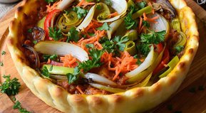 Tarta de puerros