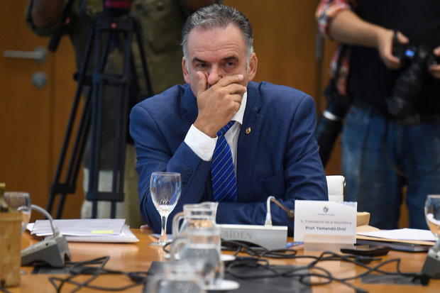 Orsi en su primer Consejo de Ministros. Foto: FocoUy (archivo).