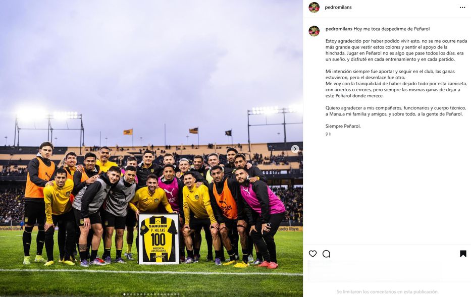 Foto: Instagram @pedromilans