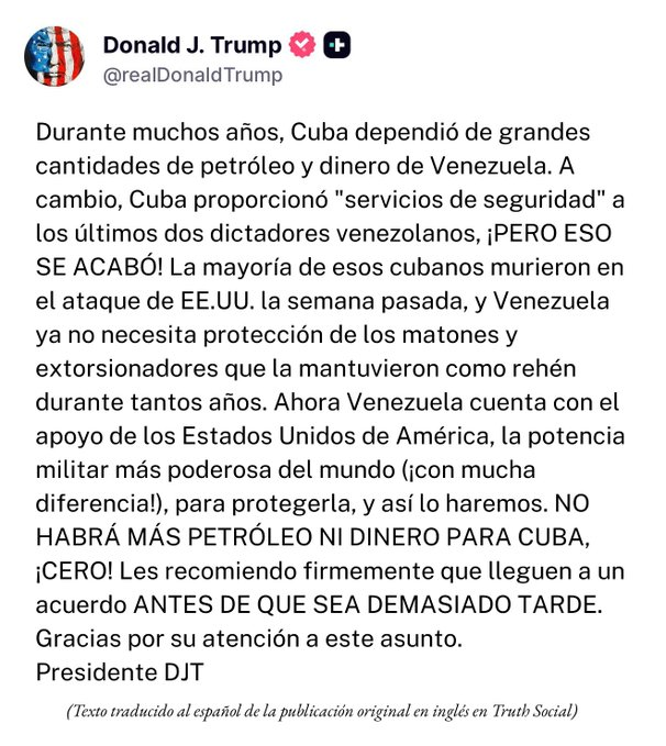 Trump en Truth Social