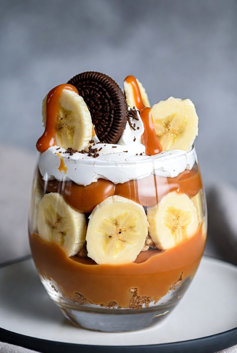 Triffle de banana y dulce de leche: una gran combinación