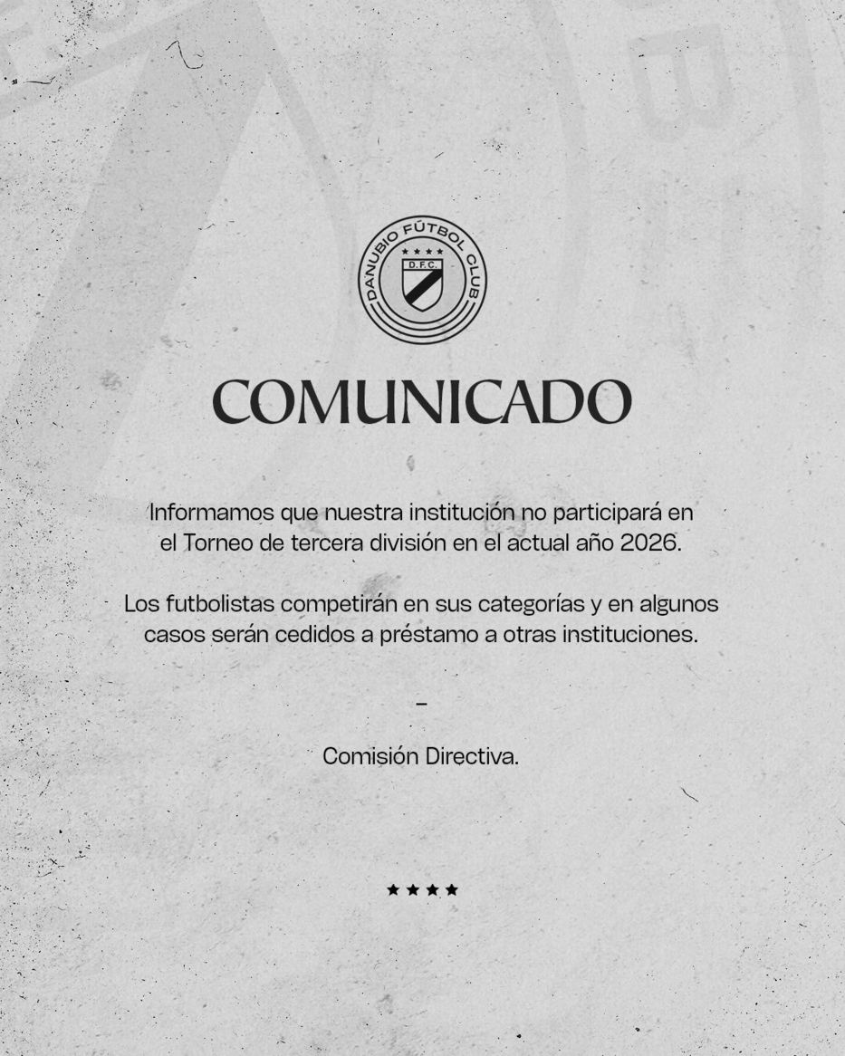 Comunicado @DanubioFC