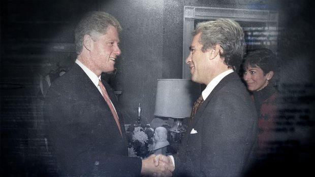 Bill Clinton y Epstein. Foto: Sky News