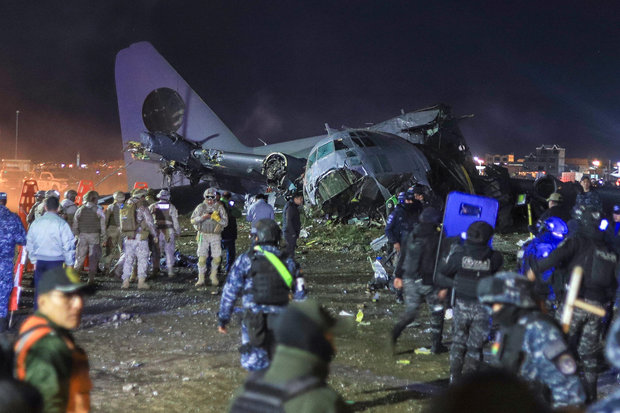Accidente de avión en El Alto, Bolivia. Foto: EFE
