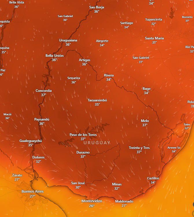 Pronóstico ICON para elas 12:00 del jueves