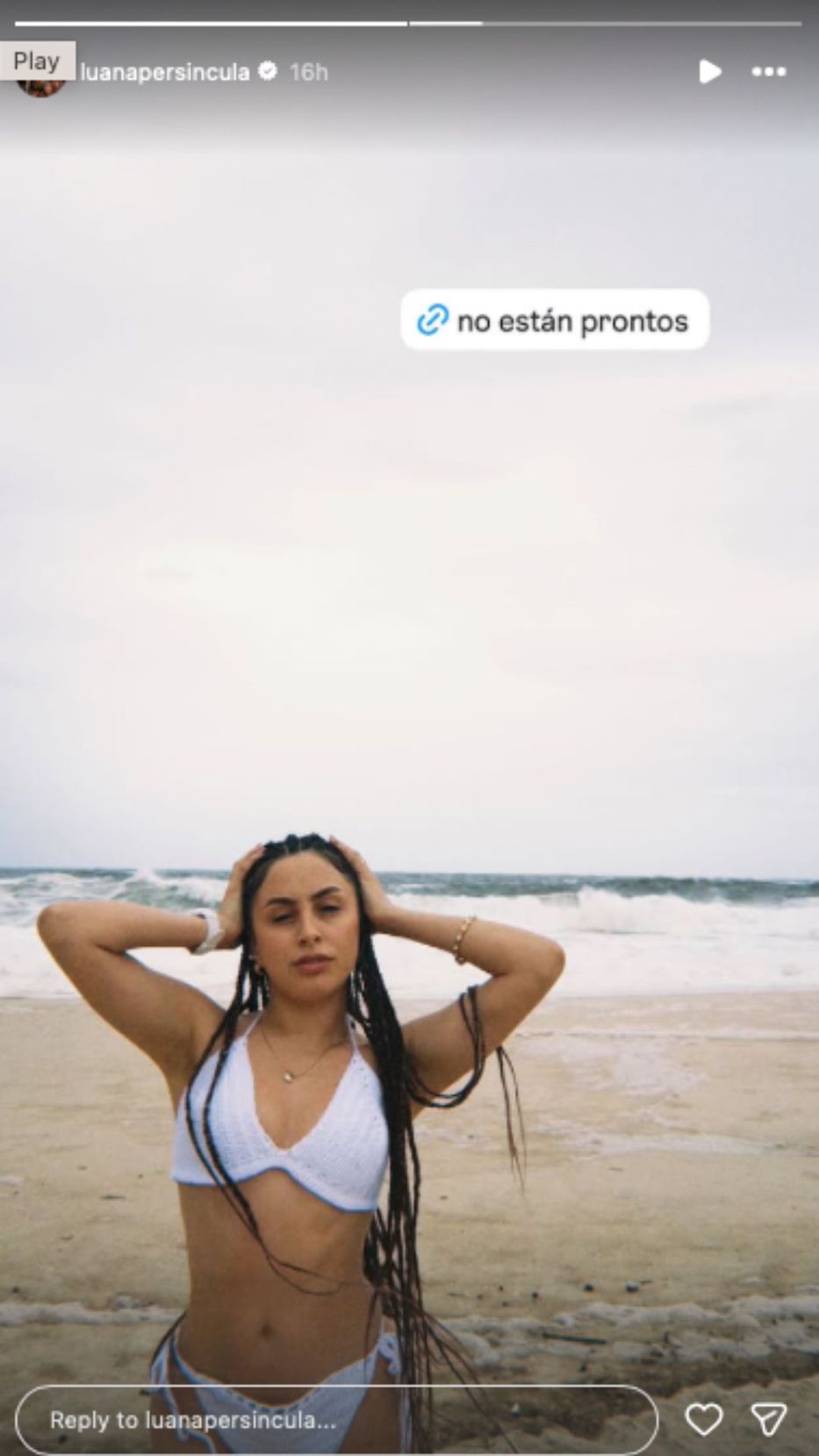 Foto: Historias de Instagram/ @luanapersincula