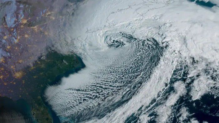 Satélites captaron imágenes de la impresionante ventisca que arrasa Estados Unidos