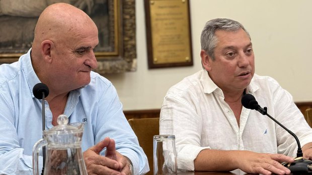 Roberto Bentancor, vicepresidente de UTE, y Carlos Enciso, intendente de Florida. Foto: cedida a Montevideo Portal.