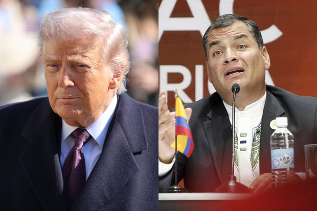 Donald Trump y Rafael Correa. Fotos: EFE.
