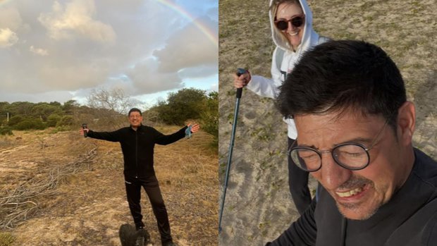 Atardeceres soñados, caminatas y música: la escapada de Aldo Silva y su esposa a La Paloma