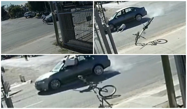 Impactante video muestra cómo un auto a toda velocidad atropelló a adolescente de 13 años