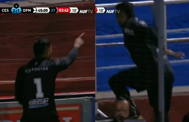 Arquero de Central Español saltó a la tribuna para pelearse con un rival y explicó por qué