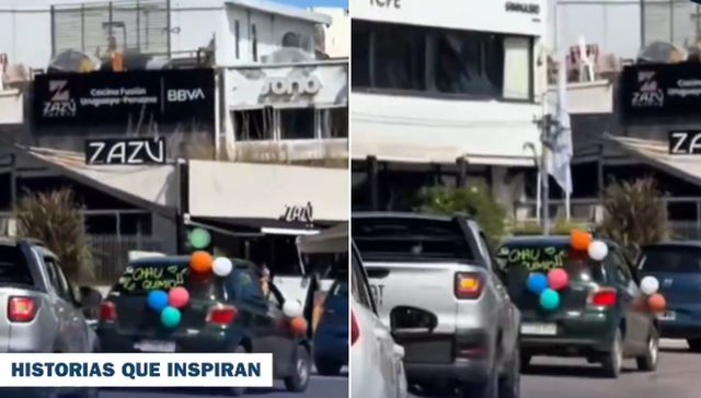 Entre globos y bocinazos