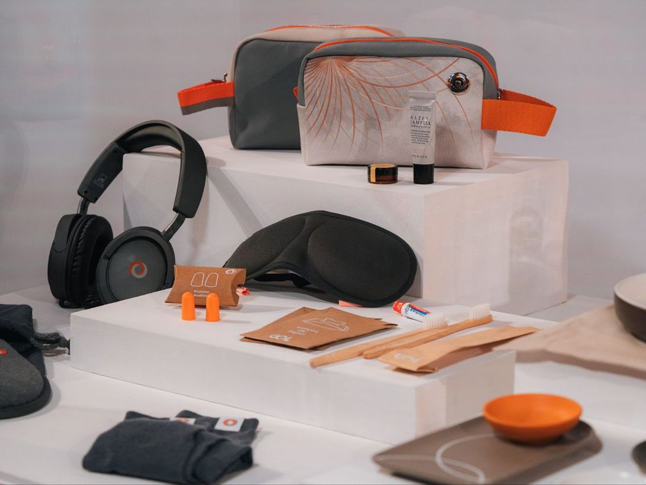Artículos del neceser que estará disponible para los pasajeros de la clase Business del INSIGNIA by GOL (Foto: Victor Erlacher Espindula).