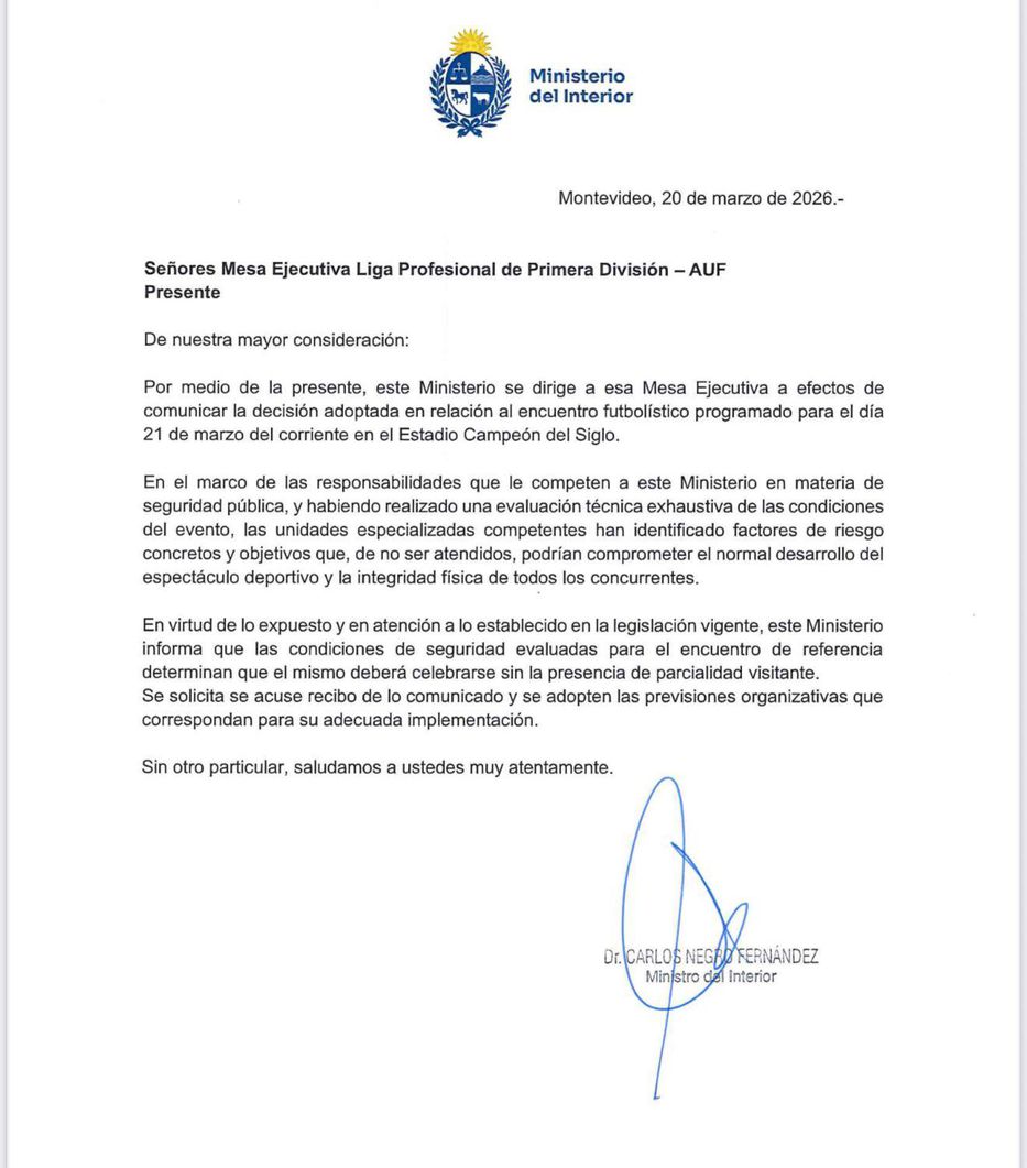 Comunicado Ministerio