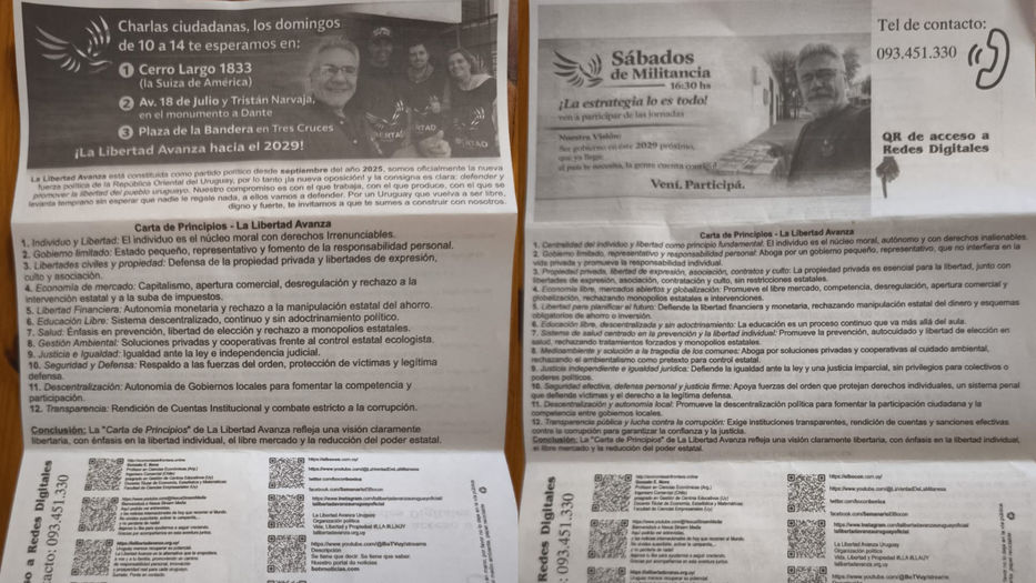 La Libertad Avanza Uruguay moviliza “charlas ciudadanas” de cara las elecciones de 2029