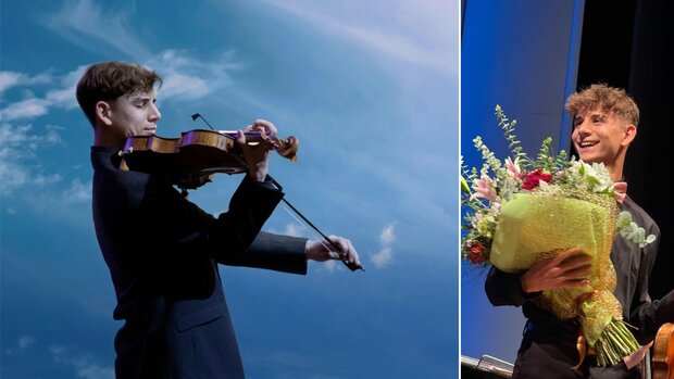 Juan, el joven violista que venció un feriado sin transporte para ganar una beca en Italia