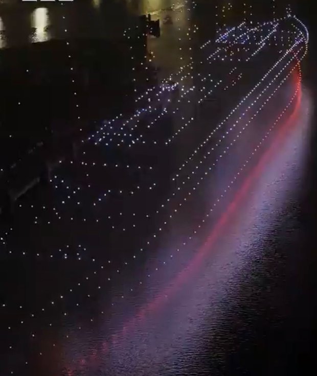 Espectacular: drones recrean al Titanic en la ciudad de Belfast a 114 años de su partida