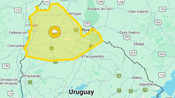 Inumet emitió una alerta amarilla por “lluvias abundantes”: ¿a qué departamentos afecta?
